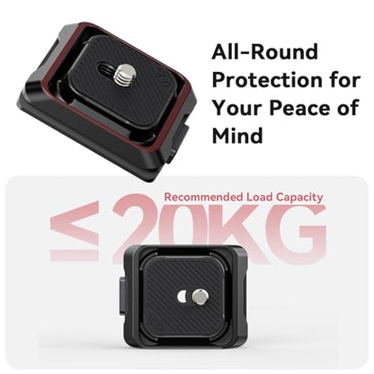 ULANZI UKA01 Quick Release Plate Kit, Arcac/F38 Interface Camera Quick Release Plate Mount Quick Setup w/ 1/4" to 3/8" Screw Thread Gimbles Sliders Tripods Adapter for Sony/Nikon/DJI/Fuji - size: Top + Base plate