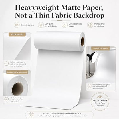 Yizhily Seamless Sky Blue Backdrop Paper Roll, 53" x 16.4', Heavyweight MatteSky Blue Photo Background for Small Studio Headshots, Tabletop Product & Food Photography - color: Sky Blue, size: 53" x16.4'