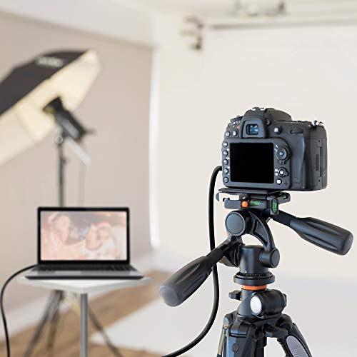 20ft USB Type A 3.0 to Micro-B SuperSpeed Compatible with Samsung Galaxy, Toshiba Canvio, Seagate FreeAgent and WD External Hard Drives and Canon, Fujifilm, Nikon Cameras for Tethering