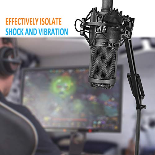 SUNMON AT2020 Shock Mount, Shock Mount Stand Reduces Vibration Noise for Audio Technica AT2020 AT2035 AT4040 AT2020USB ATR2500x Condenser Micphone - color: Shock Mount