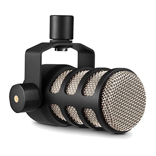 RØDE PodMic Cardioid Dynamic Broadcast Microphone — XLR Output, Requires Audio Interface (RØDECaster, AI-1, or similar). For USB Plug-and-Play, see PodMic USB. | Broadcast-Grade Dynamic Cardioid Xlr Mic, Built-in Pop Filter, Shockmount, Swing Mount, Requi