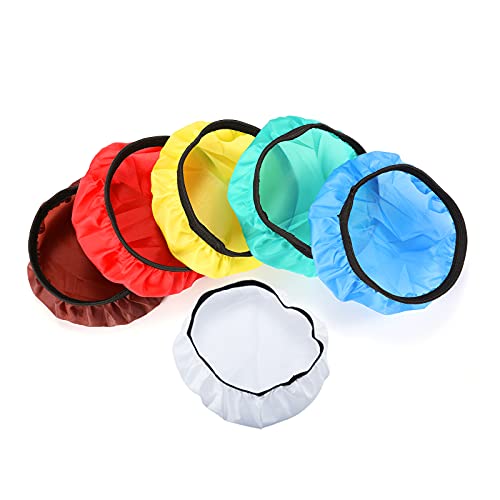 Soonpho 7" 180mm Soft Diffuser Sock for Photography Studio Strobe Reflector Standard Reflector(White/Red/Blue/Yellow/Green/Brown)