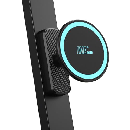 Dual Magnetic Phone Holder for Gym, Workout, Kitchen or Any Metal Surface, Magnet Base Mount & Power Magnet Phone Mount for MagSafe iPhone 17 16 15 14 13 12 Series