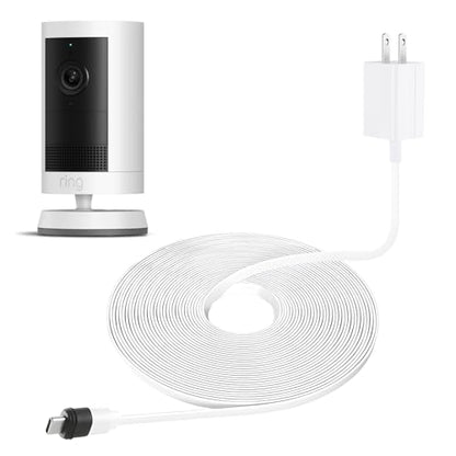 25ft/7.5m Weatherproof Charger Cable for Outdoor Cam Plus,Spotlight Cam Plus/Pro(Battery), with Power Adapter Continuously Charging Your Security Camera