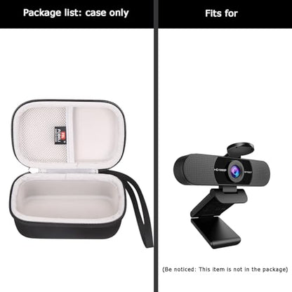 FBLFOBELI EVA Hard Case for eMeet C960 Web Camera/Logitech C920 C930e C922 C270/NexiGo N60 N930AF HD Webcam, Travel Carrying Storage Bag