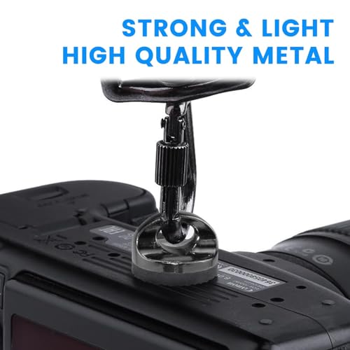 1/4" Camera Neck Strap Screw Holder, SDTC Tech 2 Pack 1/4-20 Thread Camera Screws with Rubber Washer for Quick Install/Release Wrist Strap Sling