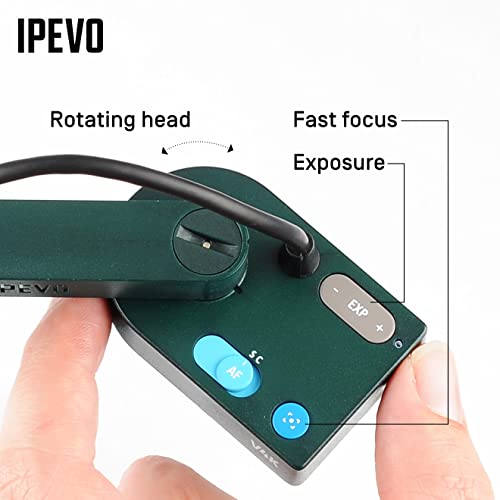 IPEVO V4K Ultra High Definition 8MP USB Document Camera — Mac OS, Windows, Chromebook Compatible for Live Demo, Web Conferencing, Distance Learning, Remote Teaching (Pack of 8) - size: 8 Megapixel (Pack of 8)