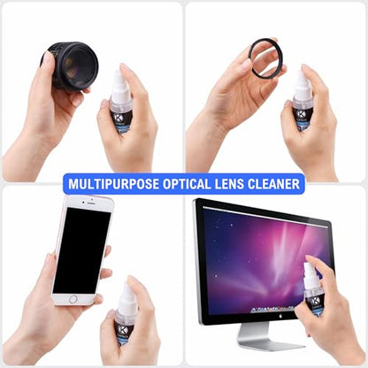 Camkix APS-C Sensor Cleaning Kit Digital Camera Lens Cleaner Kit Compatible with DSLR and Mirrorless Cameras - 10x of 16mm Dry Cleaning Swabs and 1 Bottle of Sensor Optical Lens Cleaner