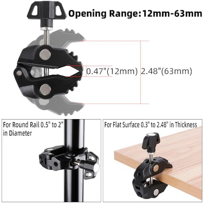 All-Metal Magnetic Phone Holder with Super Clamp&10″ Long Arm for Magsafe, Adjustable Rear View Mirror Phone Holder Mount for Car/Truck/Handlebar, Compatible with iPhone 16 15 14 13 12 Series
