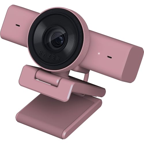 Razer Kiyo V2 X Streaming Webcam: 1440p 60 FPS - Auto Focus - Built-in Microphone - Wide Angle Lense - Integrated Privacy Shutter - Works with OBS, Xsplit, Streamlabs, Discord, Zoom, Teams - Pink - color: Pink