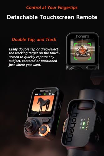 Hohem iSteady M7 Gimbal Stabilizer for Smartphone, Magnetic AI Tracker Fill Light, Detachable Touchscreen Remote Controller, Built-in Extension Rod, 500g Payload Gimbal Stabilizer for iPhone Android