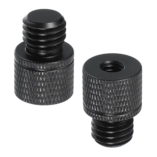 PATIKIL Tripod Screw Adapter 1/4" Female to M12 Male, 2 Pcs Tripod Nut Connectors Camera Mount Screw Camera Double Head Converter for Microphone Holder Magic Arms Accessories, 23 mm - size: 1/4" Female to M12 Male,23 mm