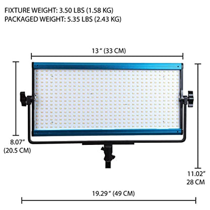Dracast X Series LED1000 Daylight LED Video Light Panel with Dual NP-F Battery Plate