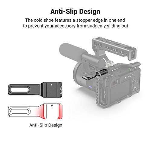 SMALLRIG Cold Shoe Extension, Outrigger Shoe Mount Adapter for Microphone, EVF and Camera Accessories - 2879