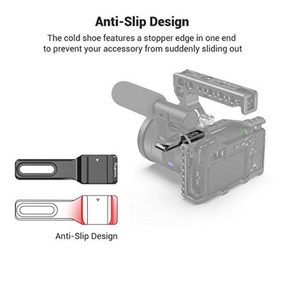 SMALLRIG Cold Shoe Extension, Outrigger Shoe Mount Adapter for Microphone, EVF and Camera Accessories - 2879