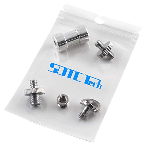 Camera Screw Kit, SDTC Tech 22 pcs D-Ring Quick Release Plate Mount Screw 1/4"-20 and 3/8"-16 Thread Tripod Screw Adapter Converter for DSLR Camera/Monopod/Ballhead/Light Stand etc. - color: D-Ring Kit