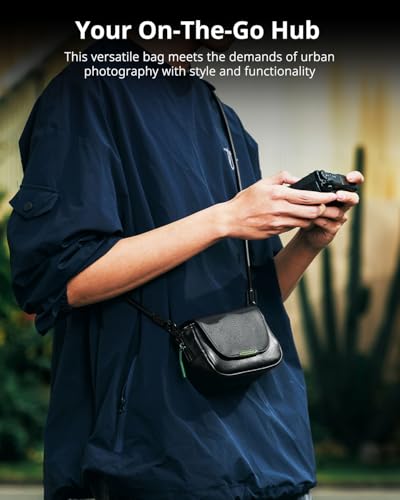 SMALLRIG Compact Camera Bag, Crossbody Bag with Shoulder Stap, PU Leather Camera Case for Ricoh GRIII/GRIIIX/GRIII HDF/GRIIIX HDF/GRIV, for DJI Action 4/5/6, for Insta360 Ace Pro/Ace Pro 2-5673