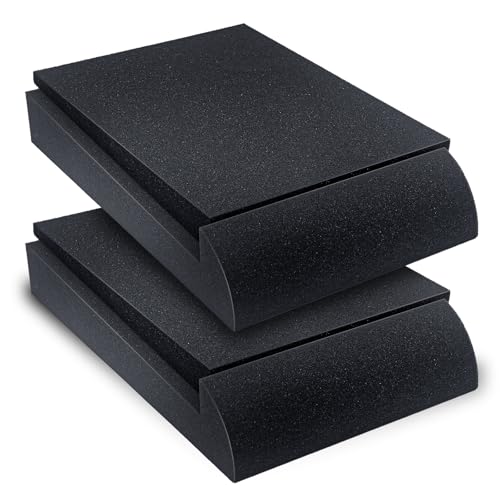 Liquid Stands Studio Monitor Sound Isolation Pads for Speakers 5" High-Density Speaker Foam Pads That Prevents Vibrations Angled Speaker Riser - Acoustic Speakers Isolation Pad for Floor, Desktop - size: Medium