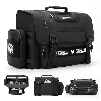 Cwatcun Camera Sling Bag, Waterproof Multifunction Photography Tactica Camera Crossbody Bag with Tripod Holder & Removable Accessory Bags for DSLR/SLR/Mirrorless Cameras - Large - size: Large