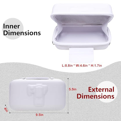 LTGEM Camera Case for Canon EOS Rebel T7 / R50 / R100 / R50 V / T6 / R8 / R10 / RP / SL3 / R5 / T100 DSLR SLR Camera and 18-55mm/18-45mm Lens with Shoulder Strap, White - color: White