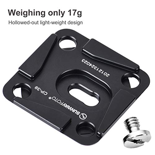 SUNWAY CP-39 39mm Arca Swiss Plate (2PCS) for DLSR Camera, Tripod Quick Release QR Plate