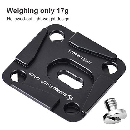 SUNWAY CP-39 39mm Arca Swiss Plate (2PCS) for DLSR Camera, Tripod Quick Release QR Plate