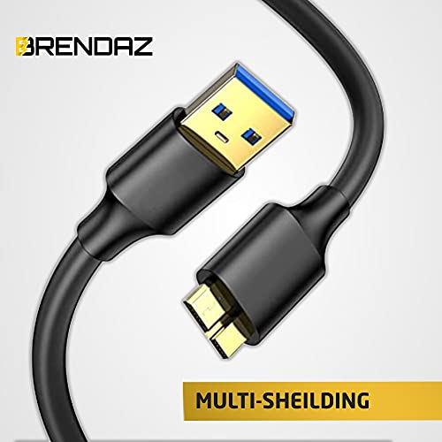 USB 3.0 Interface Cable, A to Micro B Compatible With Canon EOS-1D X Mark II, 7D II, 5DS, 5DS R, EOS 5D IV DSLR, Nikon D5 D850 D810A D810 D500, FujiFilm GFX 50S, X-T2 Camera (10-Feet) - size: 10-Feet