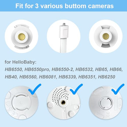 HelloBaby Baby Monitor Mount for HB6550/ Pro/ HB6550Plus/ HB6560/ HB65/ HB6240/ HB6339/ HB6351, 20 Inch Flexible Arm Bracket, Sturdy Camera Holder Attaches to Crib Cot Shelves, No Tools or Wall Damage - size: 20 inch mount