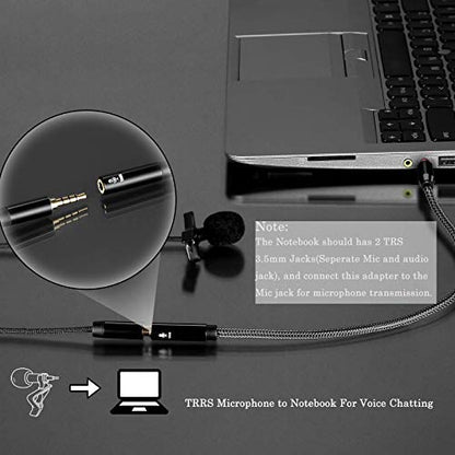 DUKABEL DC3 TRRS to TRS Adaptor, 3.5mm 4 Pole to 3 Pole Adapter, TRRS Female to TRS Male 4-Pole Mic-Supported Adapter for Camera, PC, TRRS Lav Microphones. - size: TRRS Female to TRS Male
