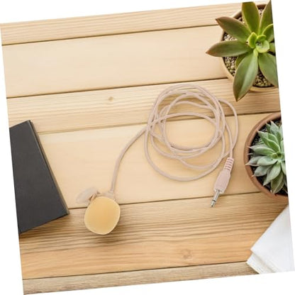 Hemoton Portable Lavalier Microphone Mini Condenser Lapel Mic with Plug for Online Meetings and Interviews Noise Reduction Compatibility for Broadcast and Computer Use