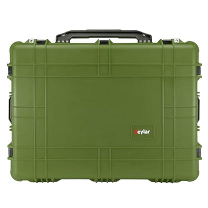 Eylar 31.5" X-Large Protective Roller Hard Case for Cameras, Drones, Tools, and AV Equipment with IP67 Waterproof, Shock Resistant, and Customizable Foam Inserts (OD Green) - color: Green