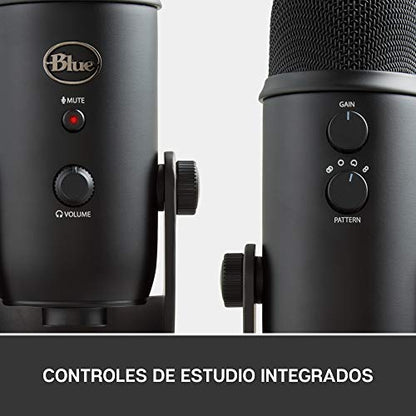 Blue Microphones Blue Yeticaster Professional Broadcast Bundle with Yeti USB Microphone, Radius III Shockmount and Compass Boom Arm (Renewed)