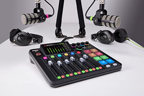 RØDE RØDECaster Pro II All-in-One Production Solution for Podcasting, Streaming, Music Production and Content Creation,Black | Integrated Studio for Podcasting and Streaming, 4 Neutrik Combo Inputs, Revolution Preamps, Aphex Processing, Dual USB-C - color