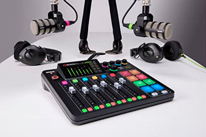RØDE RØDECaster Pro II All-in-One Production Solution for Podcasting, Streaming, Music Production and Content Creation,Black | Integrated Studio for Podcasting and Streaming, 4 Neutrik Combo Inputs, Revolution Preamps, Aphex Processing, Dual USB-C - color