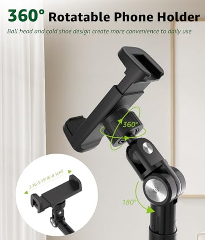 360° Rotatable Extension Arm, Adjustable Tripod Stand for iPhone17, Video Recording, Photography, Live Streaming