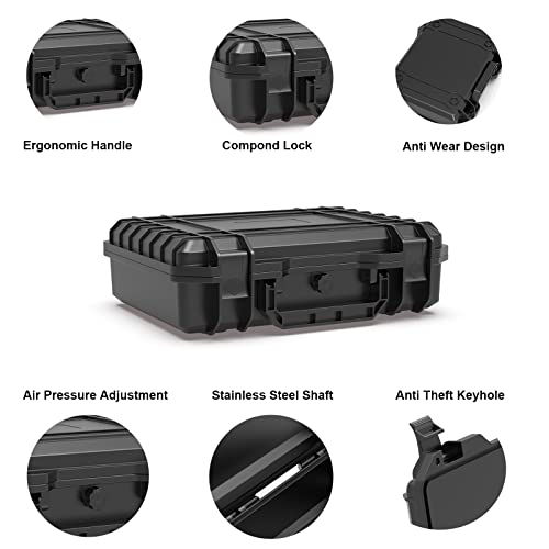 Ant Mag Waterproof Hard Case with Pick & Pluck Foam - 9.2x6.5x2.7 inch Interior - Protective Travel Storage Box for Camera, Drone, Tools & Electronics - style: 9.2*6.5*2.7in/2.6liter