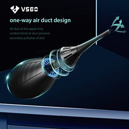 VSGO Professional Camera Cleaning Kit with Portable Bag Air Blower Lens Cleaning Pen Spray Cotton Swab Cloth Compatible with Canon, Nikon, Sony DSLR Cameras and Sensitive Electronics Bundle(VS-A3E)