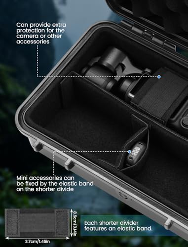Camera Carrying Case, Waterproof Case for Gopro Hero 13/12/11/10/9 | Camera Organizer for DJI Pocket 3/4/4P, Insta360 x5/x4, DJI OSMO 360/Action Camera and Other Accessories