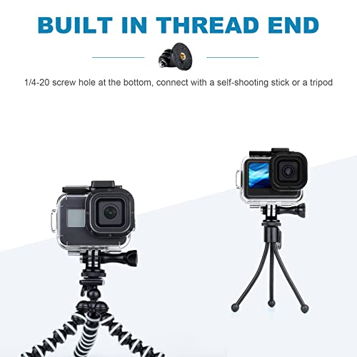 Tripod Mount for GoPro Tripod Mount Adapter with Thumb Screws Compatible with GoPro Hero 13 12 11 10 9 8 7 6 5 4 3 3+ 2 1 Session Fusion MAX DJI Osmo Action Camera