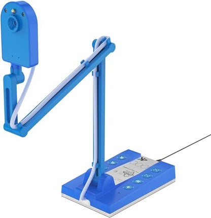 TreasLin Document Camera,10MP USB Document Camera for Teachers, Overhead Camera Remote Learning, Classroom Presentations, Art Classes Online Teaching with Multi Angle Rotation Adjustment LED Light - size: 10MP blue