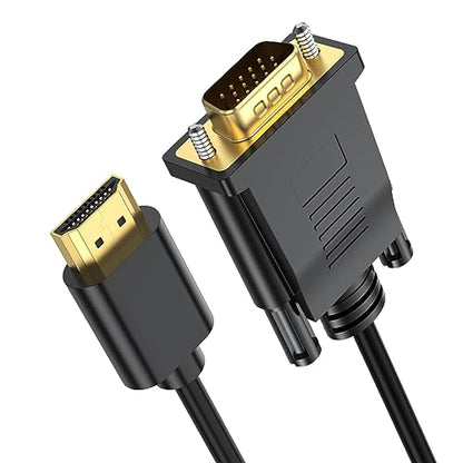 6ft HDMI to VGA Cable 5-Pack, 1080P HD Video, Compatible with Computer, Laptop, Monitor, Projector, HDTV - size: 6 Feet, style: 5Pack