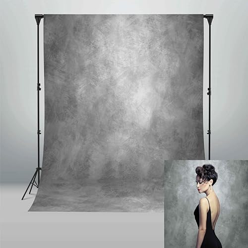 8x12ft Light Grey Abstract Textured Photography Backdrop for Professional Studio Backgrounds Gray Photo Backdrop Prop Portrait Photo Backdrops for Photoshoot Backdrop Curtains Rod Pocket on Top - color: Grey, size: 8x12ft