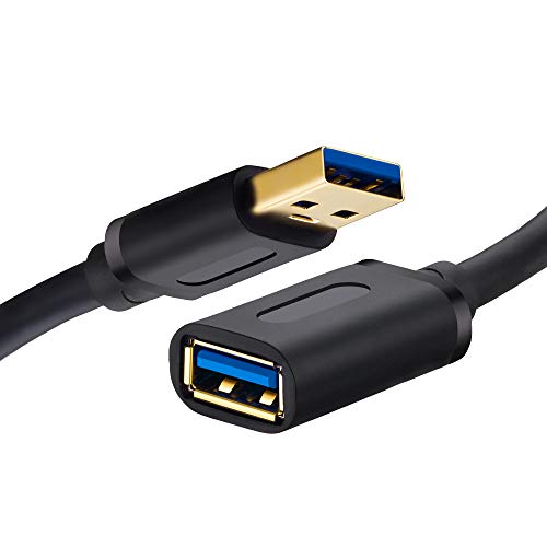 Tan QY USB 3.0 Extension Cable 30Ft, USB 3.0 High Speed Extender Cord Type A Male to Female with Amplifier & Power Cord for PlayStation, Xbox, USB Drive, Hard Drive, Card Reader, Scanner, Printe(30Ft) - size: 30Ft