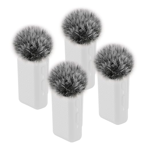 Windscreen for DJI Mic 1 Transmitter(1st Gen), Microphone Furry Cover/Wind Muff/WindSock/DeadCat for Noise Canceling, with Pop Filter Foam Embeded (Not for DJI Mic-2) - color: 4PCs-Gray