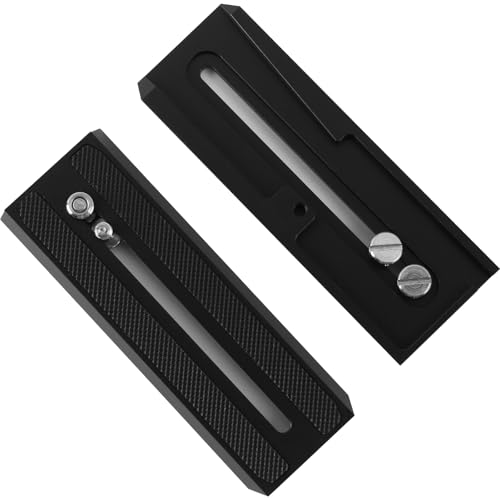2pcs Quick Release Plate Tripod Mounting Plate for Camera Mount with 1/4 3/8 inch Screws Manfrotto MVH500AH 501HDV MVH502AH 503HDV 504 701HDV MH055M0-Q5 Innorel f60 Miliboo MYT802 RC5
