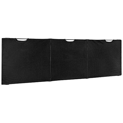 Mount-It! Under Desk Modesty Panel for Office Desks and Sit Stand Workstations [60 Inches Wide] Mesh Organizer Pockets for Cables and Wires (Black) - size: 60 inches