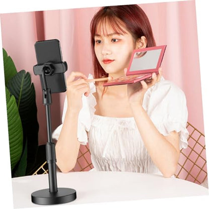 POPETPOP Adjustable Mobile Phone Stand Desk Phone Holder for Home Office Height Angle Adjustable Cellphone Stand Portable Multi-Functional for Streaming and Video Calls