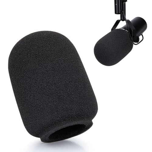 Microphone Windscreen Compatible with Shure SM7B, Mic Cover Compatible with Shure SM7dB, Reduces Background Noise, Pop Filter for Recording