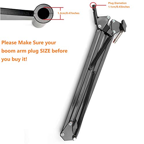 Wall Mount for Suspension Boom Arm, Round Plate and Attaching Holder Piece Compatible with Microphone Stand,Mobile Phone Stand,Webcam Stand