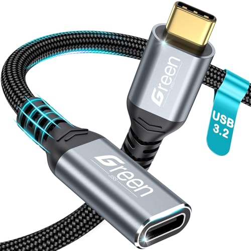 USB C Extension Cable, 1.5Ft 3.3Ft 5Ft 6.6Ft 10Ft, 20Gbps/4K@60Hz Video USB3.2 Ultra-High Speed Transfer USB Type C Extender 240W Fast Charging for iPhone 17 16 15 Pixel PSVR2/Hub/iPad 1.5 FT - size: 1.5 FT